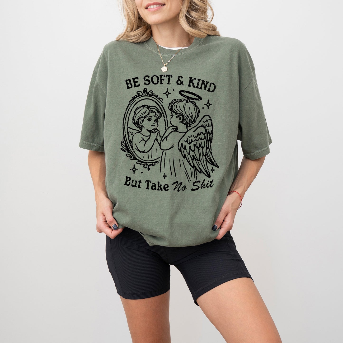 Take No Shit, Angel, Funny, Aesthetic, Meme, Be Kind, Tshirt Comfort Colors T-Shirt