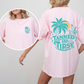 Tanned and Tipsy, Beach Fun, Drinking, Summer, Front and Back, Comfort Colors T-Shirt