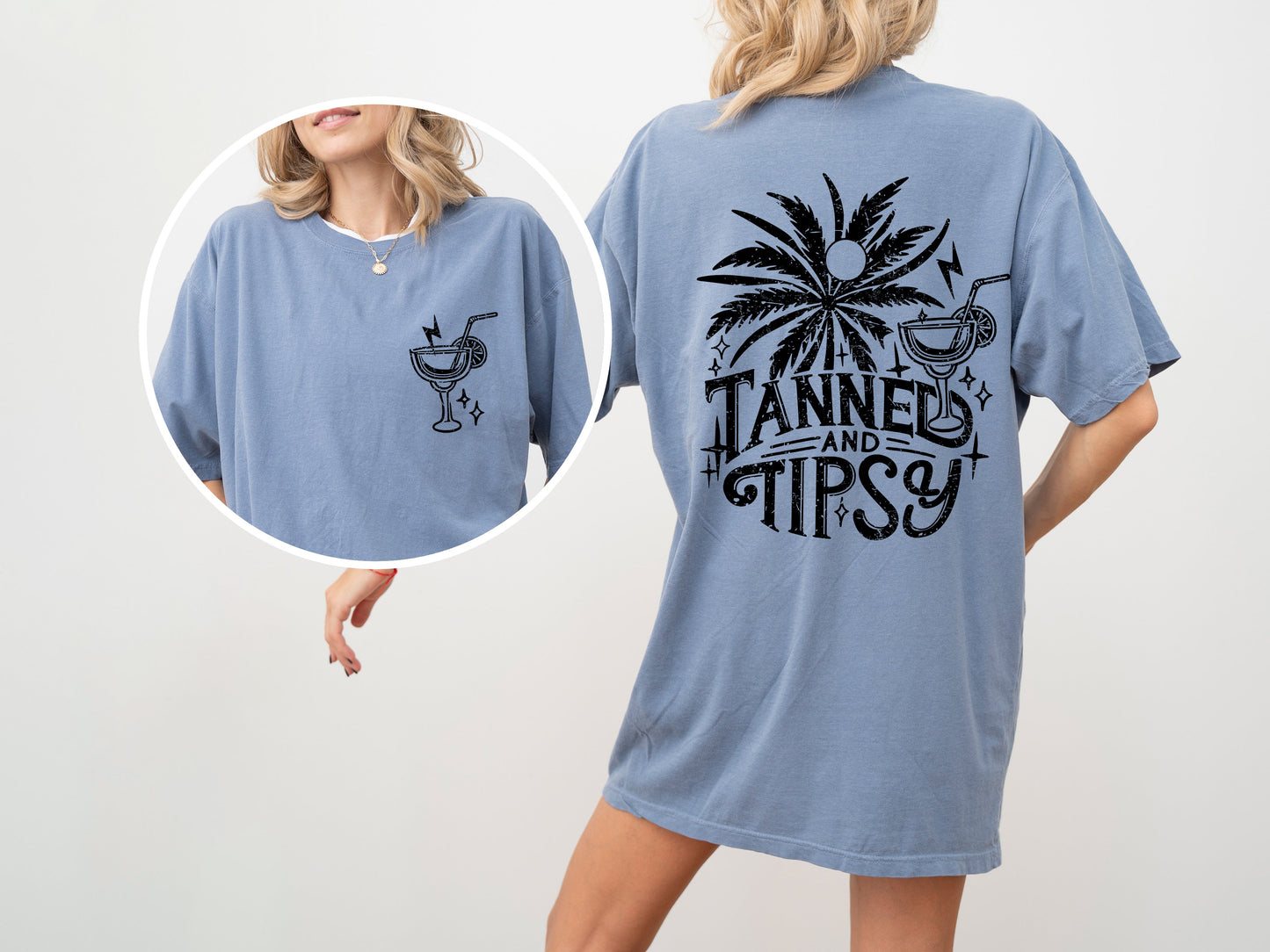Tanned and Tipsy, Drunk Vibes, Summer Fun, Beach Days, Margarita, Hot Girl Summer, Tshirt Comfort Colors T-Shirt