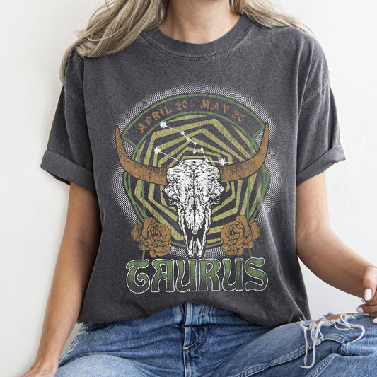 Taurus Zodiac Comfort Colors Tees, Horoscope, Astrology
