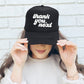 Thank You Next, Sassy, Funny, Black Snapback Trucker Hat
