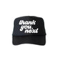 Thank You Next, Sassy, Funny, Black Snapback Trucker Hat
