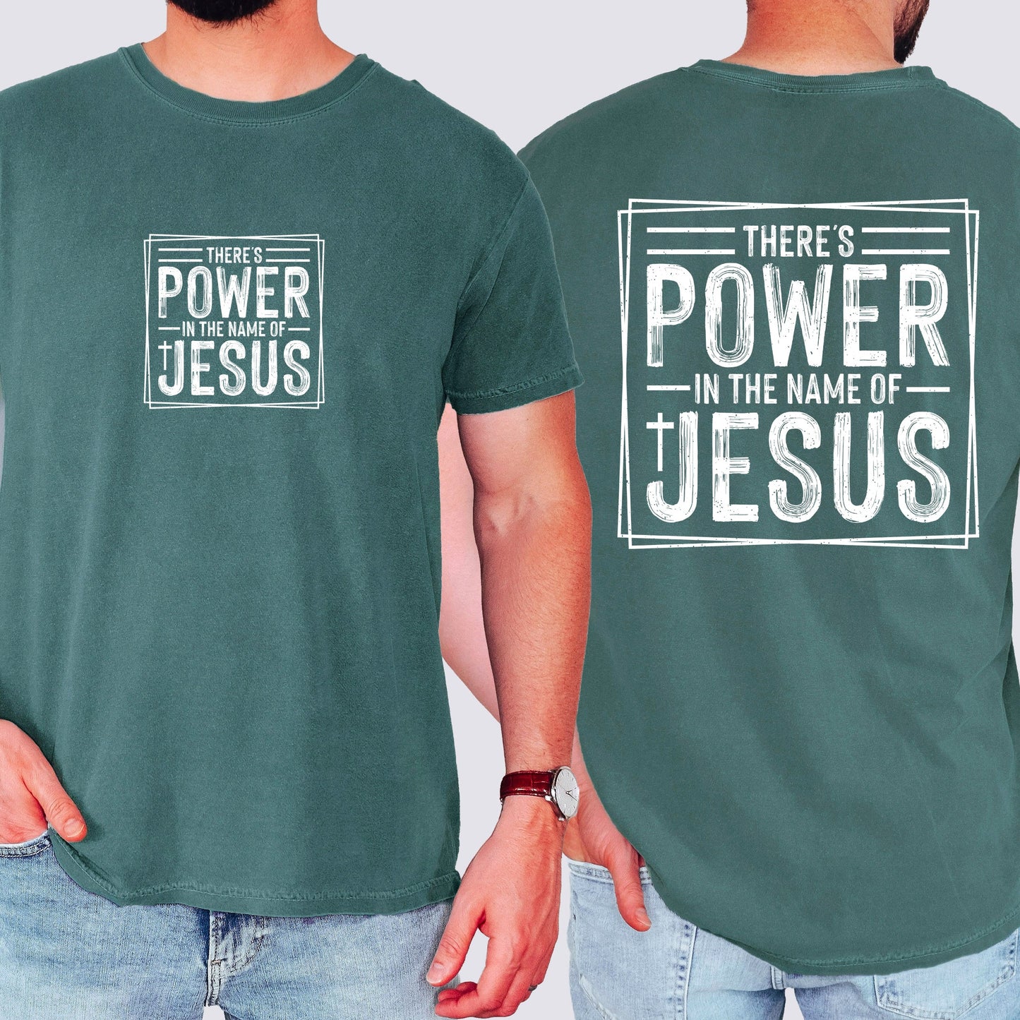 There's Power In The Name Of Jesus, Christian, Religious, Faith, Gospel Tshirt Comfort Colors T-Shirt