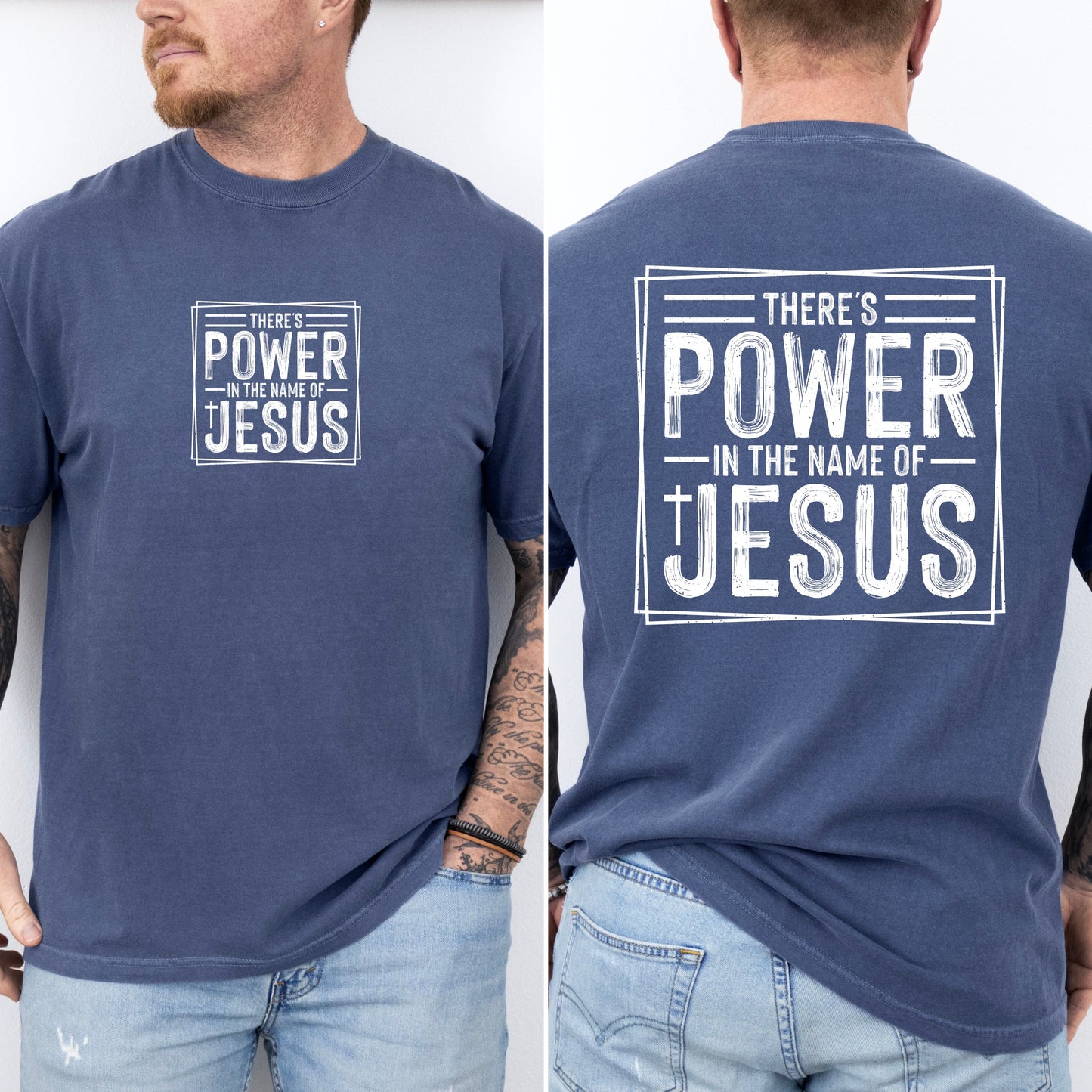 There's Power In The Name Of Jesus, Christian, Religious, Faith, Gospel Tshirt Comfort Colors T-Shirt