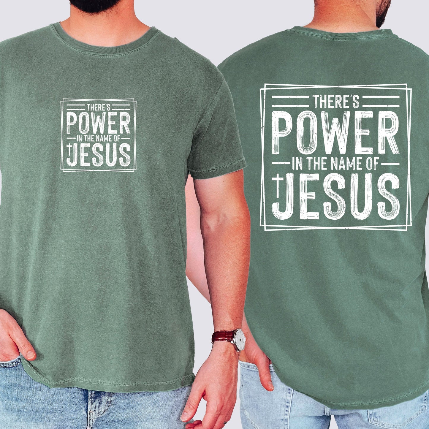 There's Power In The Name Of Jesus, Christian, Religious, Faith, Gospel Tshirt Comfort Colors T-Shirt