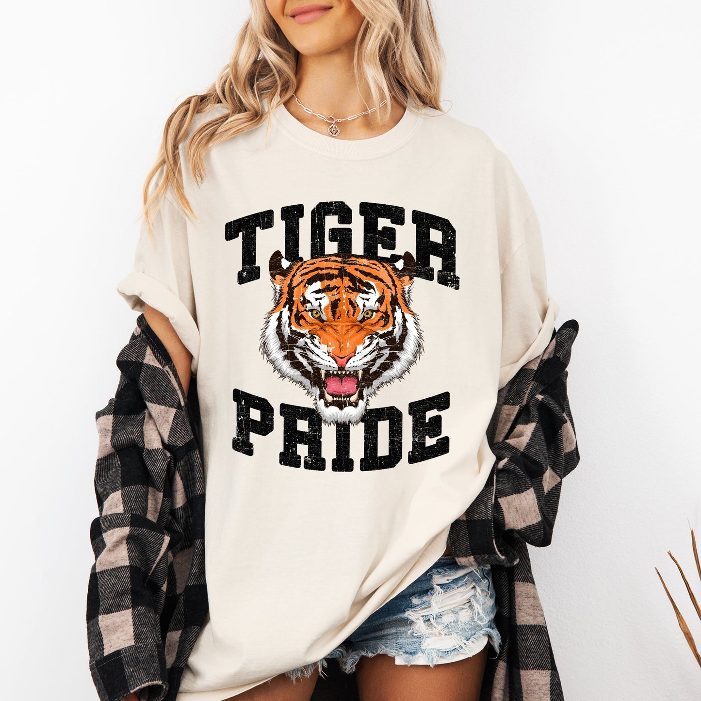 Tiger Pride, Football, Sports, Game Day, Big Game, Touchdown, Tailgate Party Tshirt Comfort Colors T-Shirt