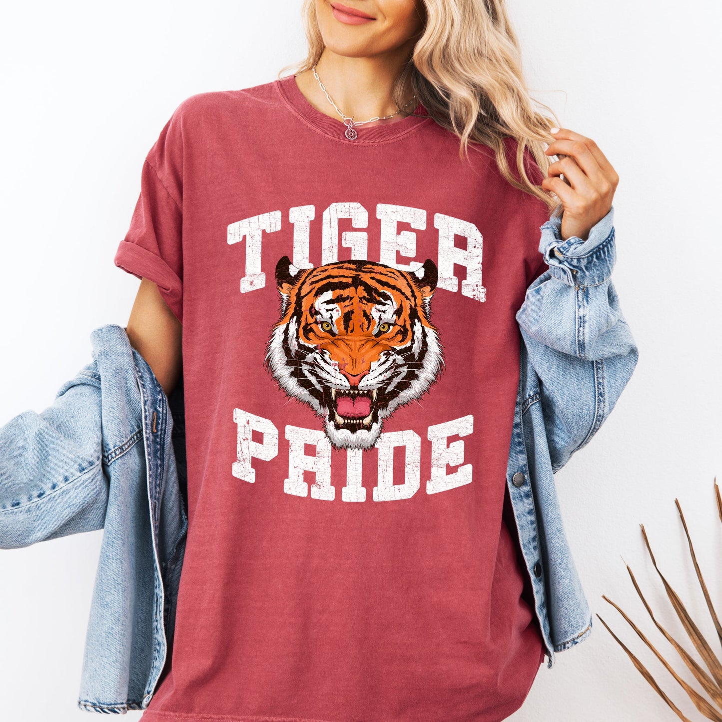 Tiger Pride, Football, Sports, Game Day, Big Game, Touchdown, Tailgate Party Tshirt Comfort Colors T-Shirt