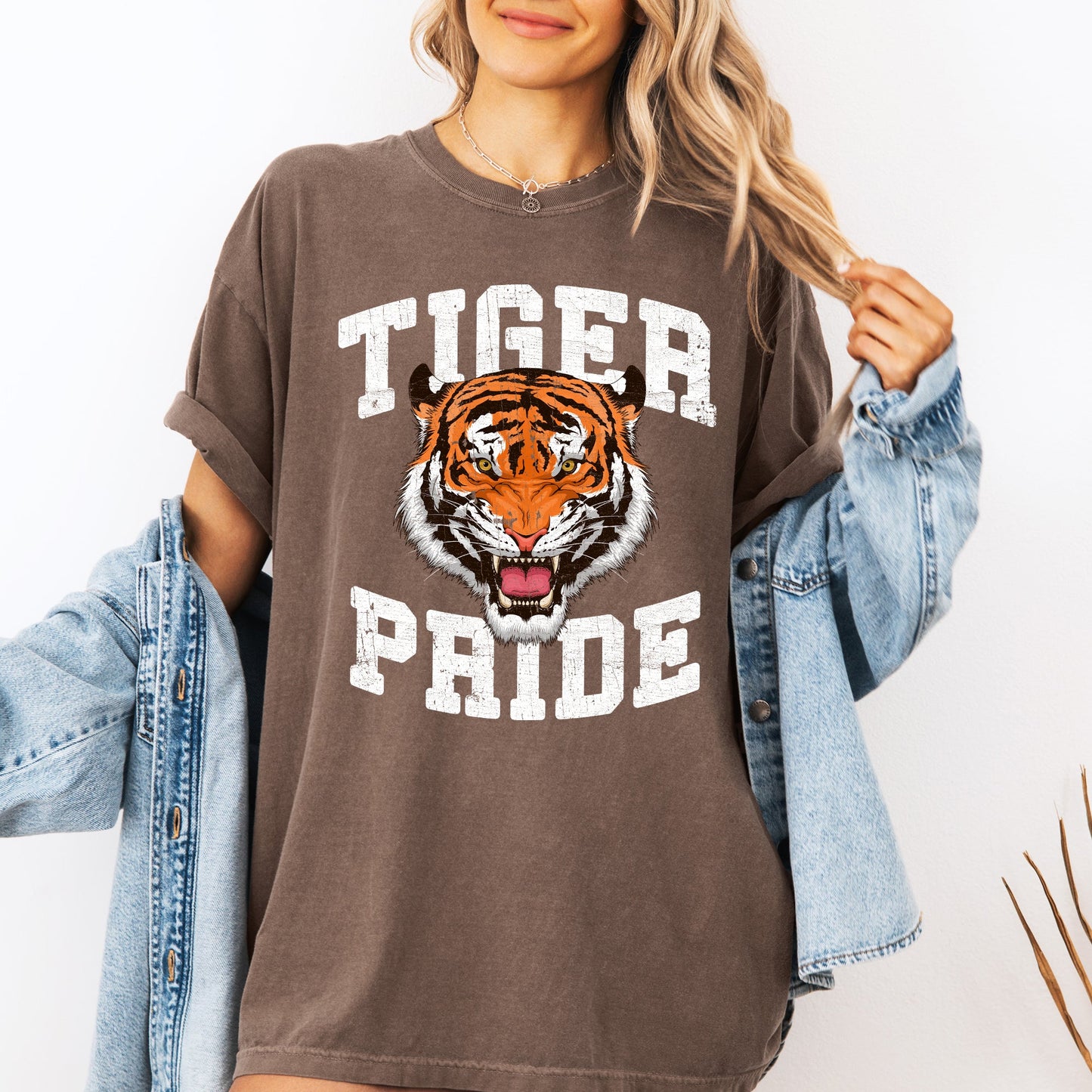 Tiger Pride, Football, Sports, Game Day, Big Game, Touchdown, Tailgate Party Tshirt Comfort Colors T-Shirt
