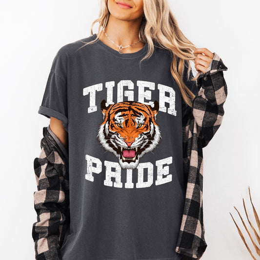 Tiger Pride, Football, Sports, Game Day, Big Game, Touchdown, Tailgate Party Tshirt Comfort Colors T-Shirt