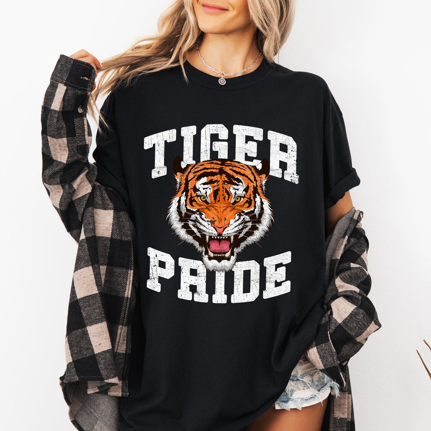 Tiger Pride, Football, Sports, Game Day, Big Game, Touchdown, Tailgate Party Tshirt Comfort Colors T-Shirt