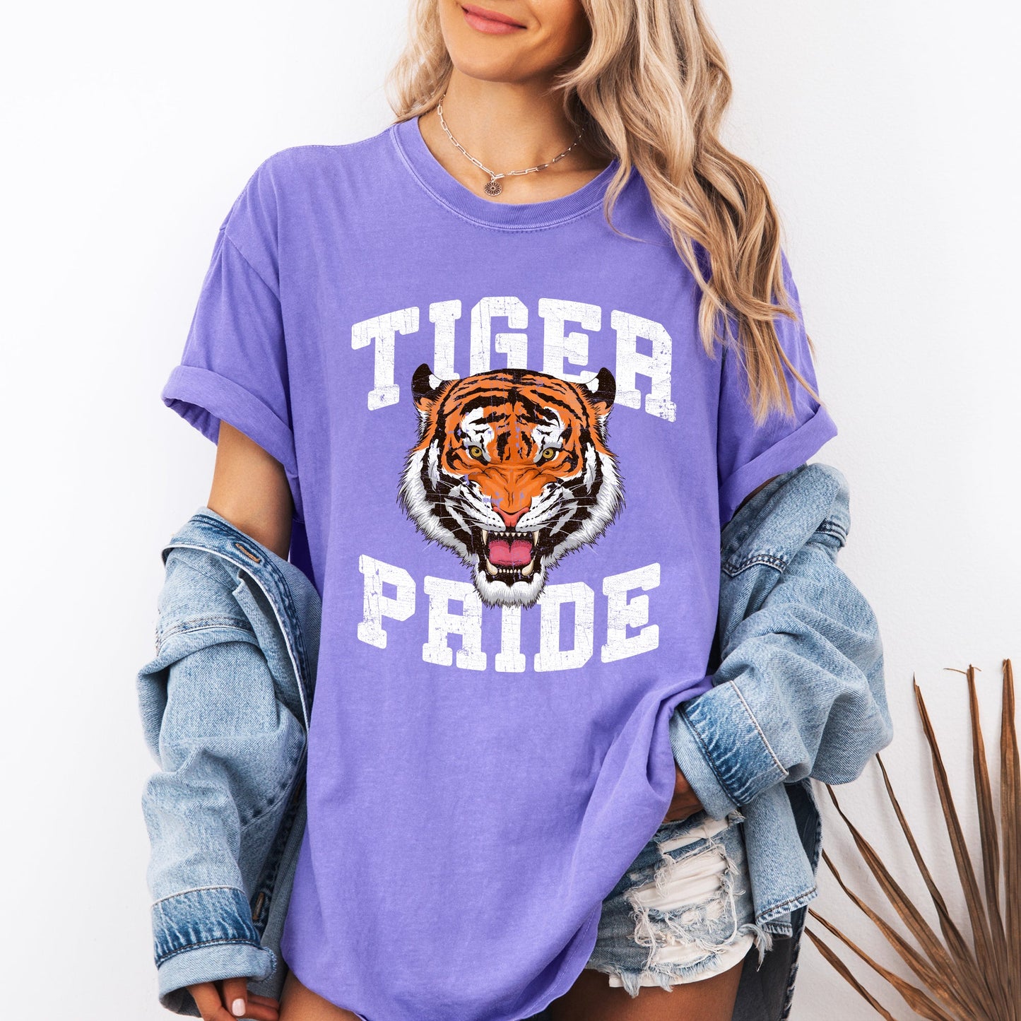 Tiger Pride, Football, Sports, Game Day, Big Game, Touchdown, Tailgate Party Tshirt Comfort Colors T-Shirt
