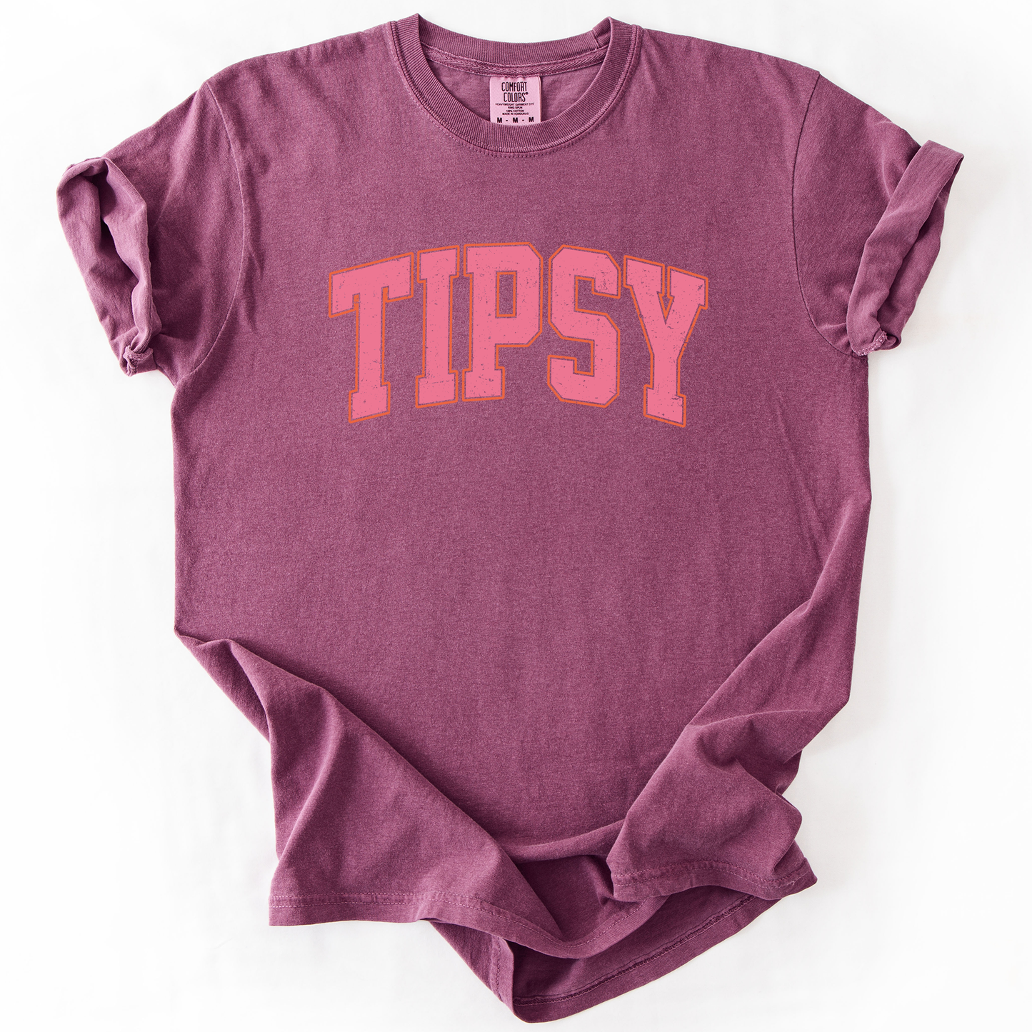 Tipsy, Varsity, Funny, Sarcastic, Summer, Beach, Sunshine , Comfort Colors T-Shirt