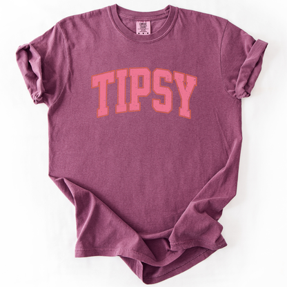 Tipsy, Varsity, Funny, Sarcastic, Summer, Beach, Sunshine , Comfort Colors T-Shirt