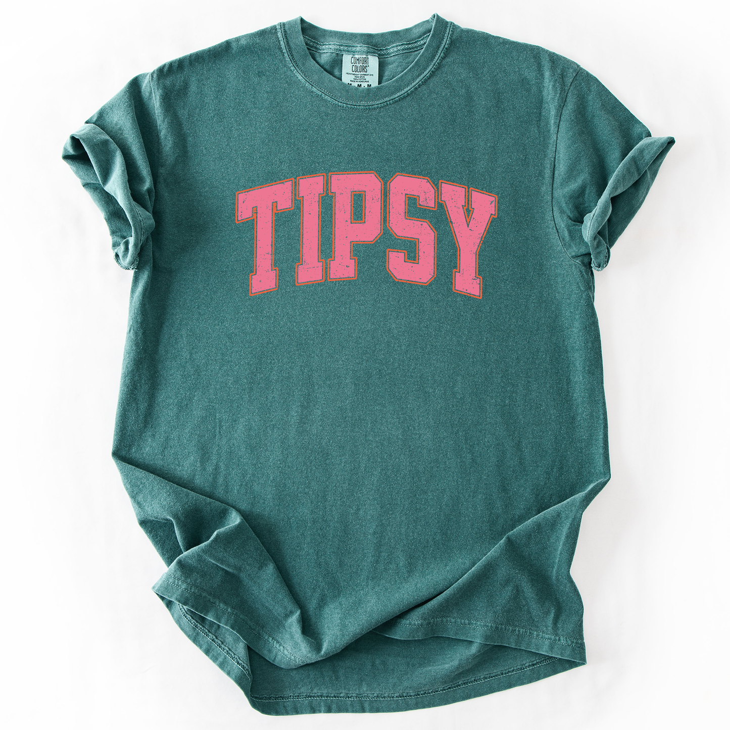 Tipsy, Varsity, Funny, Sarcastic, Summer, Beach, Sunshine , Comfort Colors T-Shirt