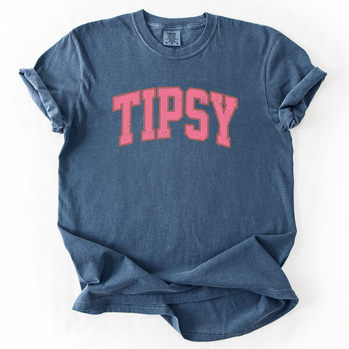 Tipsy, Varsity, Funny, Sarcastic, Summer, Beach, Sunshine , Comfort Colors T-Shirt