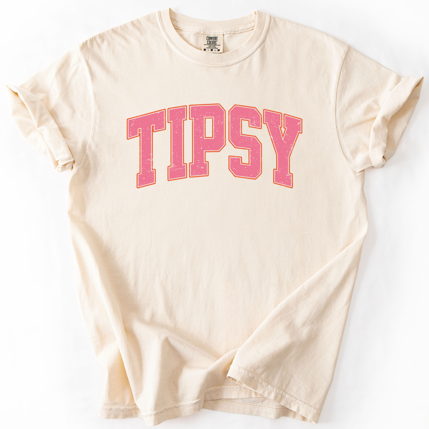 Tipsy, Varsity, Funny, Sarcastic, Summer, Beach, Sunshine , Comfort Colors T-Shirt