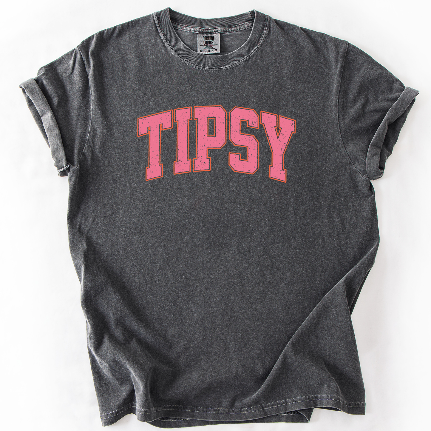 Tipsy, Varsity, Funny, Sarcastic, Summer, Beach, Sunshine , Comfort Colors T-Shirt