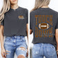 Touchdown Season, Front and Back, Football, Sports, Game Day, Big Game, Tailgate Party Tshirt Comfort Colors T-Shirt