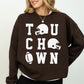 Touchdown, Helmet, Football, Sports, Game Day, Big Game, Tailgate Party Sweatshirt