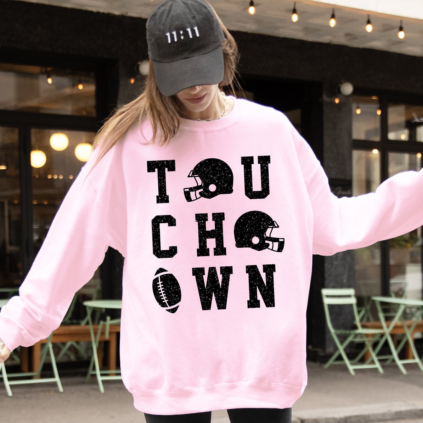 Touchdown, Helmet, Football, Sports, Game Day, Big Game, Tailgate Party Sweatshirt