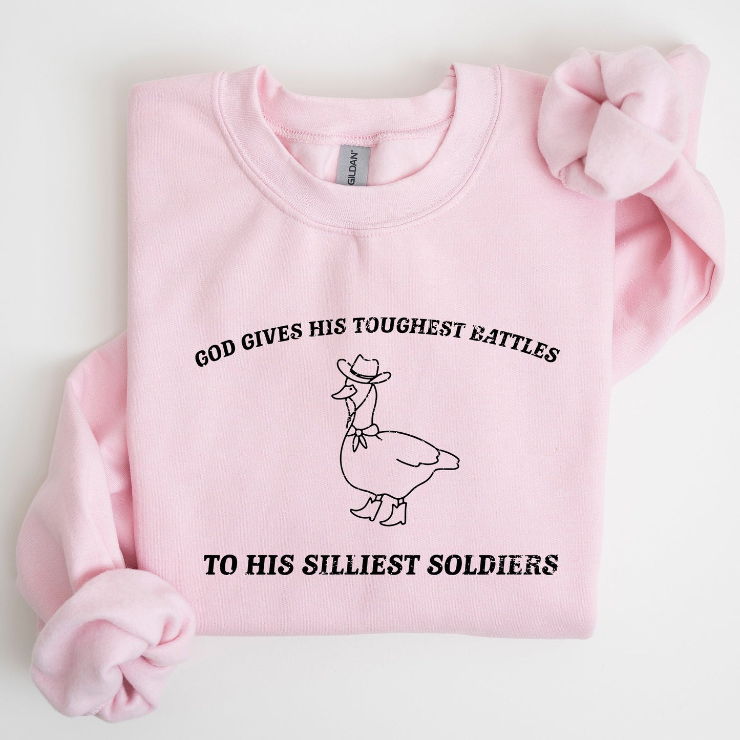 Toughest Battles, Silliest Soldier, Goose, Meme, Aesthetic, Funny Sweatshirt