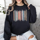 Trailing Vines, Nature, Botanical Stripes Sweatshirt