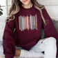 Trailing Vines, Nature, Botanical Stripes Sweatshirt