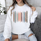 Trailing Vines, Nature, Botanical Stripes Sweatshirt