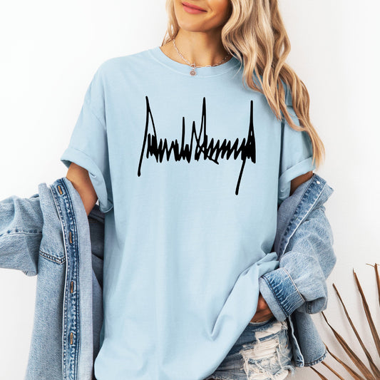 Trump Signature, Patriotic, America, USA, 4th of July, Political Tshirt Comfort Colors T-Shirt