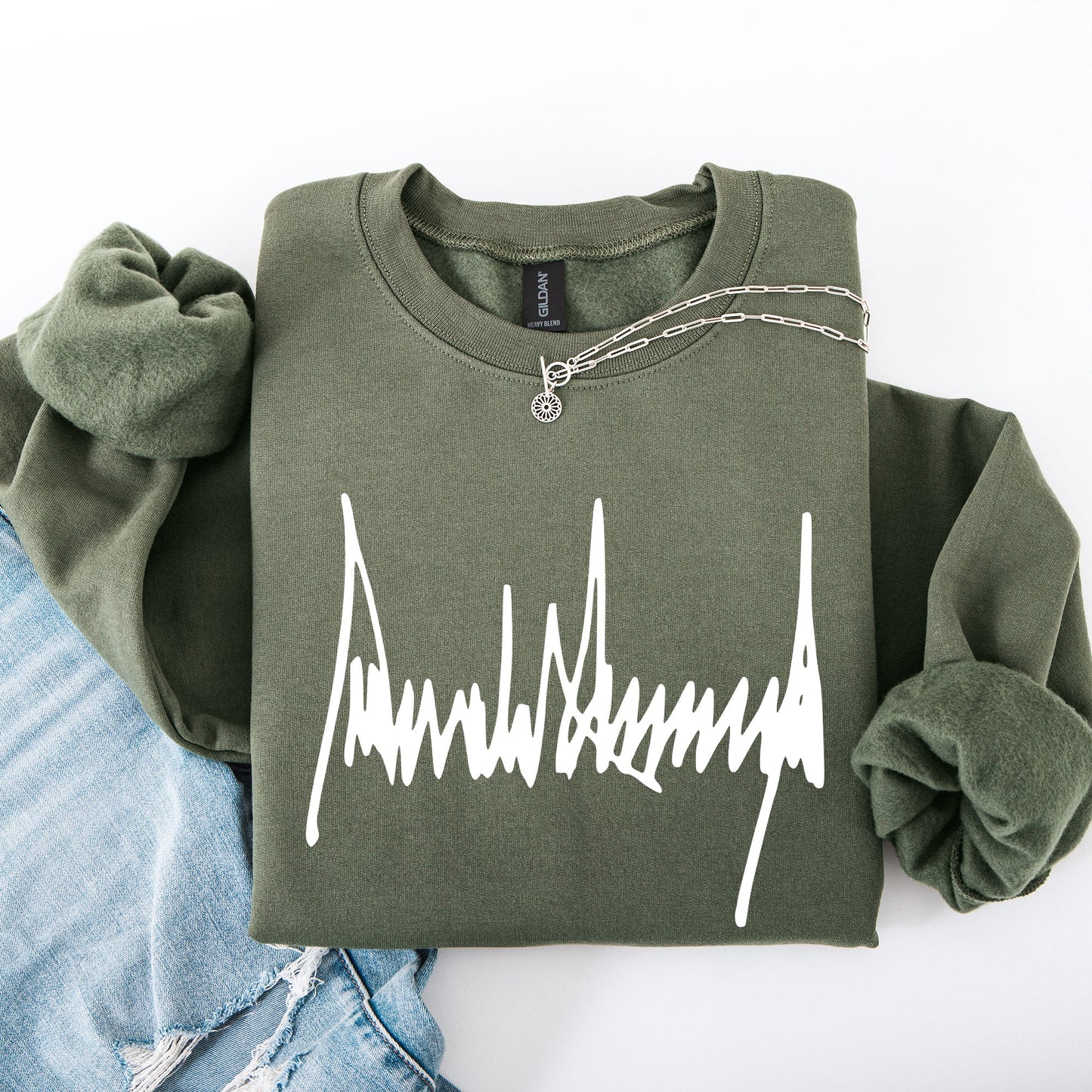 Trump Signature, Patriotic, America, USA, 4th of July, Political Sweatshirt