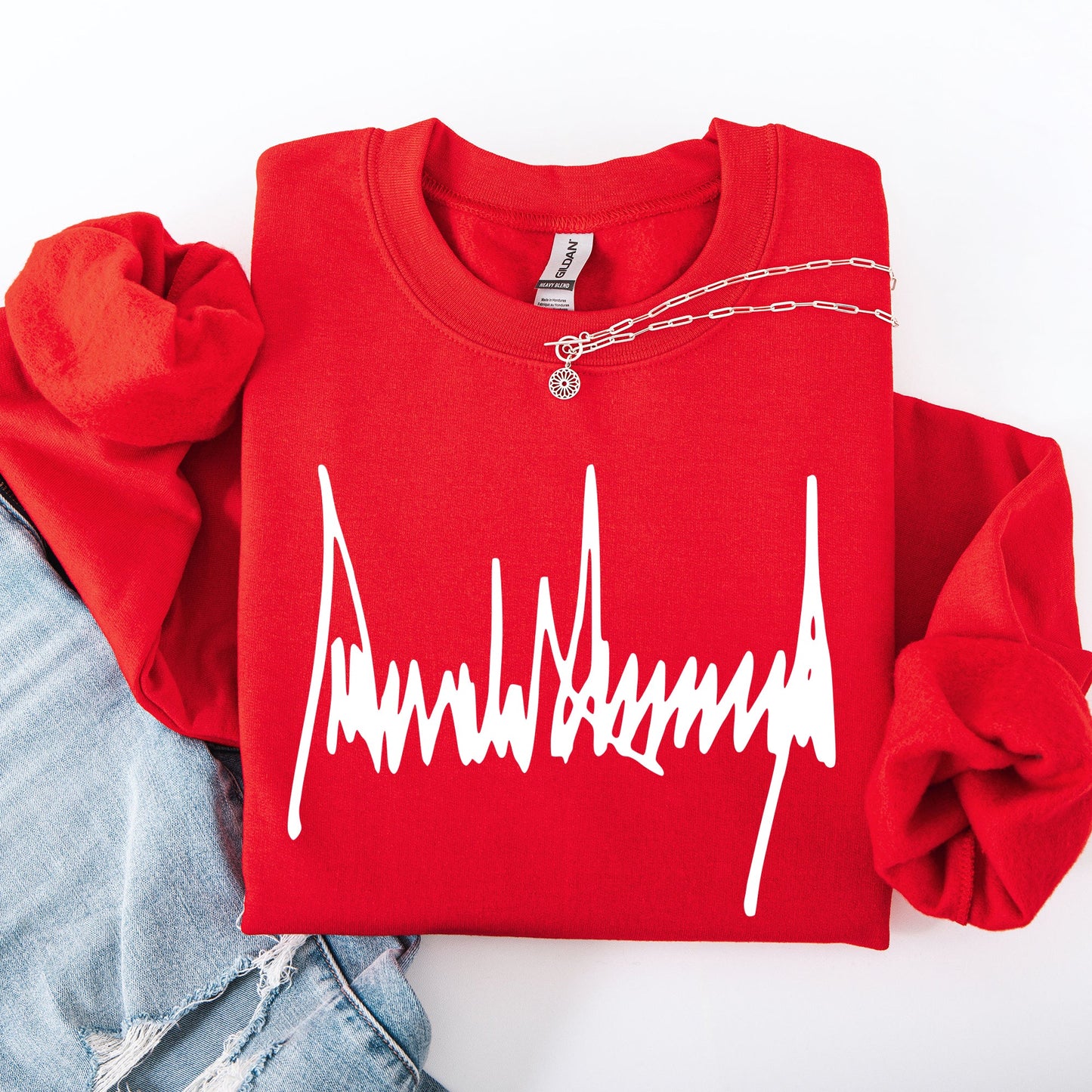 Trump Signature, Patriotic, America, USA, 4th of July, Political Sweatshirt