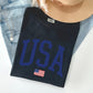 USA Flag, America, Patriotic, Blue, 4th of July Tshirt Comfort Colors T-Shirt