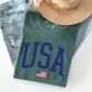 USA Flag, America, Patriotic, Blue, 4th of July Tshirt Comfort Colors T-Shirt