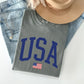 USA Flag, America, Patriotic, Blue, 4th of July Tshirt Comfort Colors T-Shirt