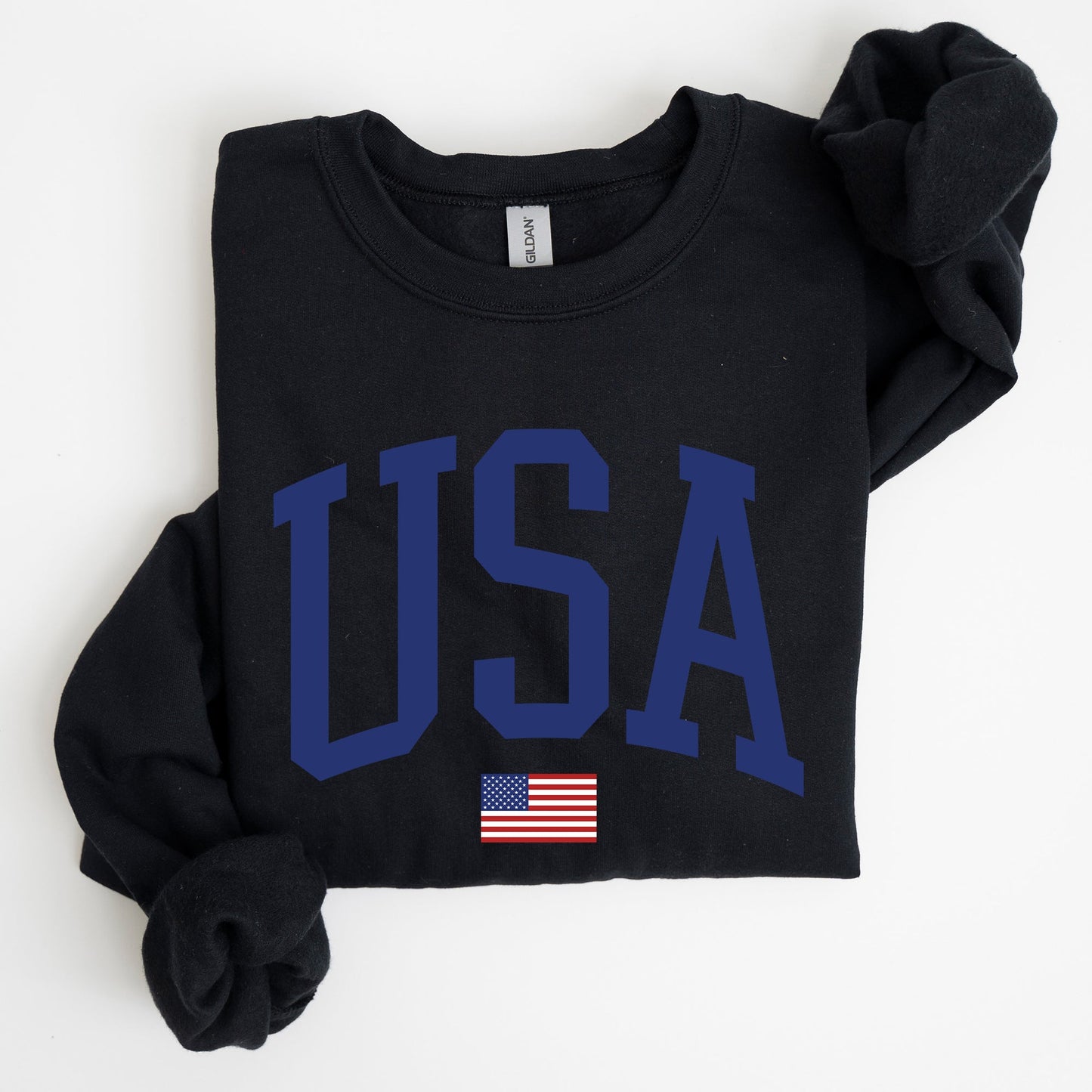 USA Flag, Blue, America, Patriotic, 4th of July Sweatshirt