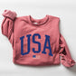 USA Flag, Blue, America, Patriotic, 4th of July Sweatshirt