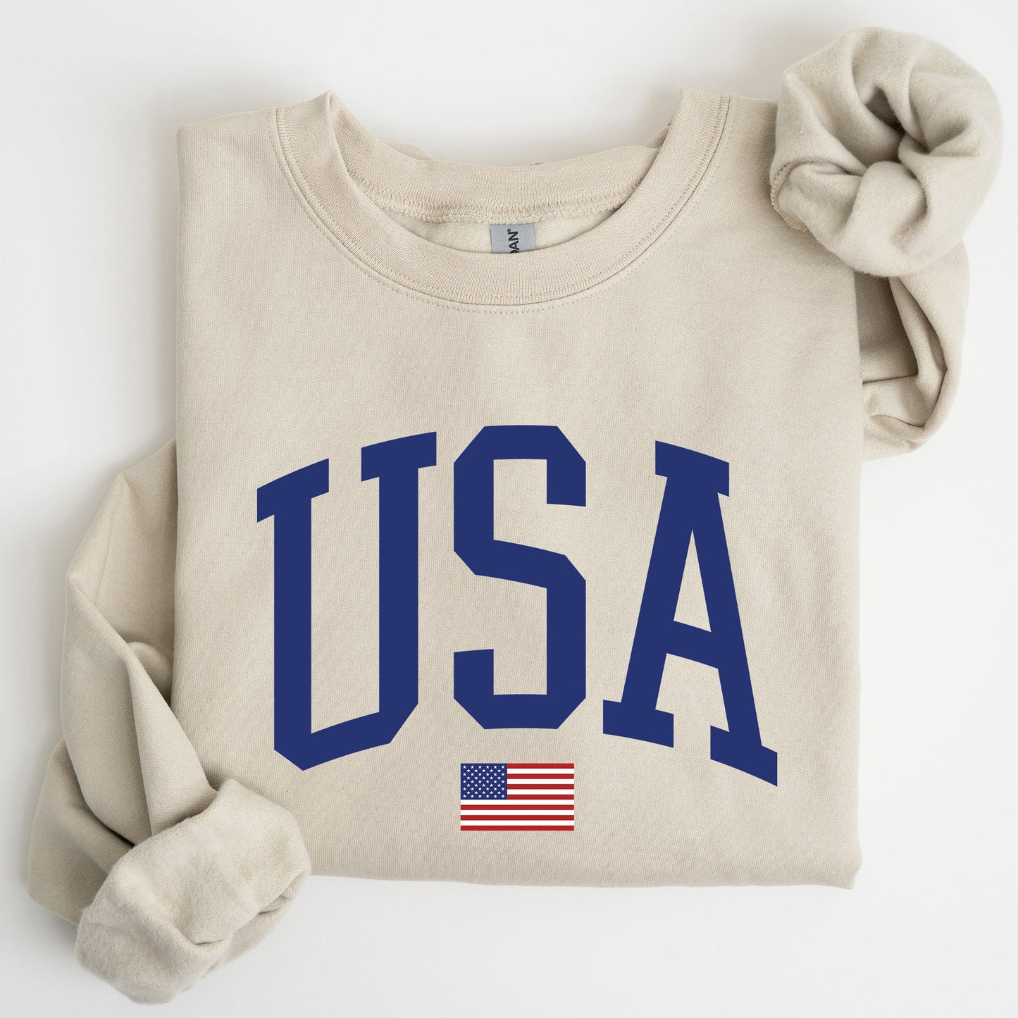 USA Flag, Blue, America, Patriotic, 4th of July Sweatshirt