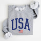 USA Flag, Blue, America, Patriotic, 4th of July Sweatshirt