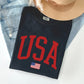 USA Flag, America, Patriotic, Red, 4th of July Tshirt Comfort Colors T-Shirt
