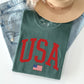 USA Flag, America, Patriotic, Red, 4th of July Tshirt Comfort Colors T-Shirt