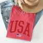 USA Flag, America, Patriotic, Red, 4th of July Tshirt Comfort Colors T-Shirt