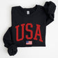 USA Flag, Red, America, Patriotic, 4th of July Sweatshirt