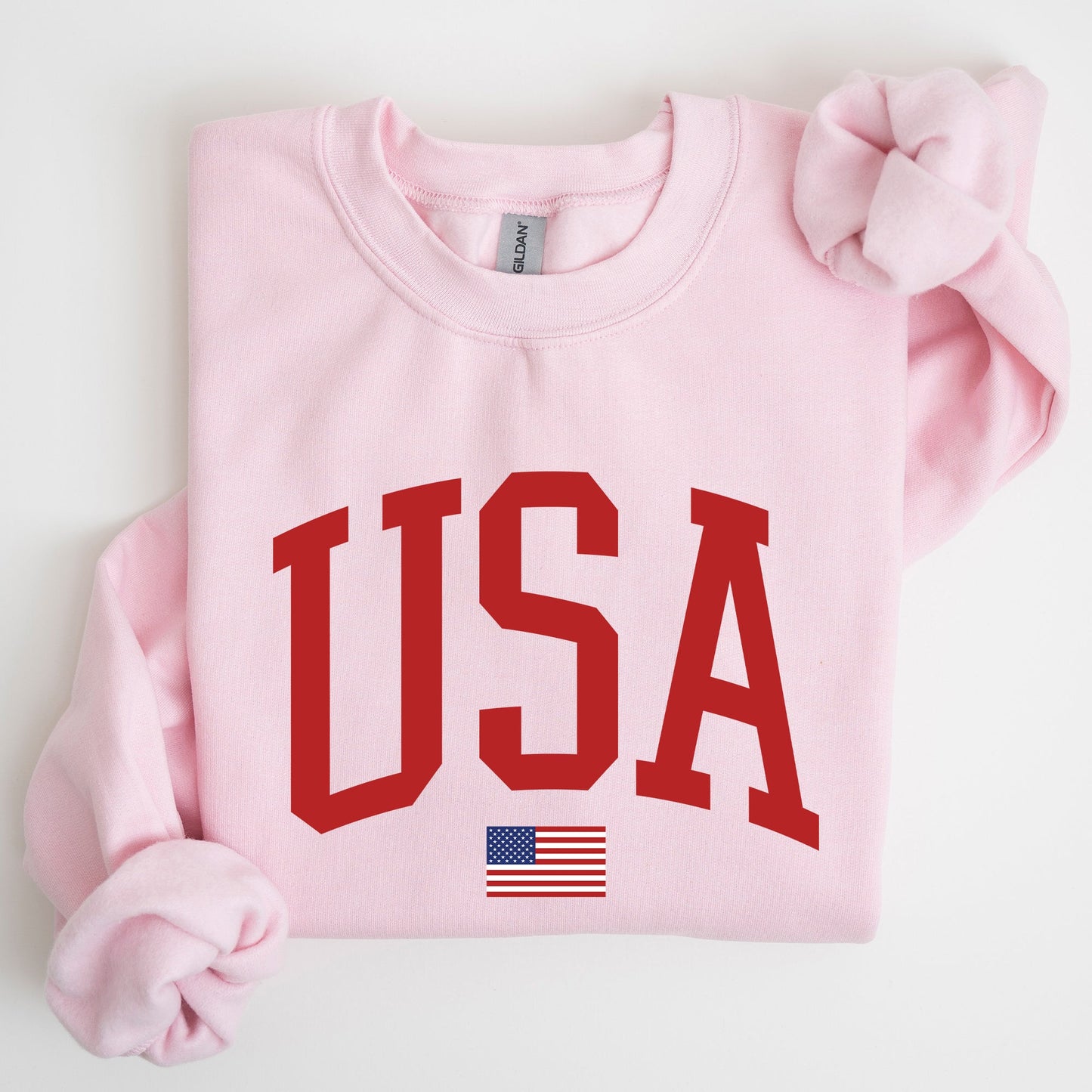 USA Flag, Red, America, Patriotic, 4th of July Sweatshirt