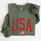 USA Flag, Red, America, Patriotic, 4th of July Sweatshirt
