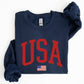USA Flag, Red, America, Patriotic, 4th of July Sweatshirt