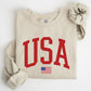 USA Flag, Red, America, Patriotic, 4th of July Sweatshirt