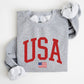 USA Flag, Red, America, Patriotic, 4th of July Sweatshirt
