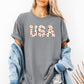 USA Flowers, Minimalist, Patriotic, America, 4th of July Tshirt Comfort Colors T-Shirt