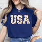 USA Flowers, Minimalist, Patriotic, America, 4th of July Tshirt Comfort Colors T-Shirt