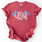 USA Ribbons, Coquette, Fourth of July, America, Patriotic, USA, Comfort Colors T-Shirt